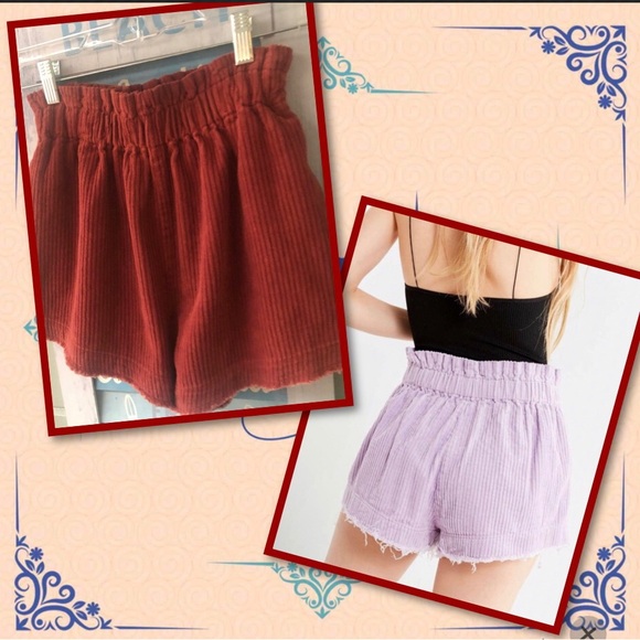 VICI Etophe studio paper bag, high waisted corduroy shorts w/pockets small. - Picture 3 of 15